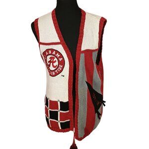Vintage 90s University Of Alabama Crimson Tide Knit Vest S By Birch Bros